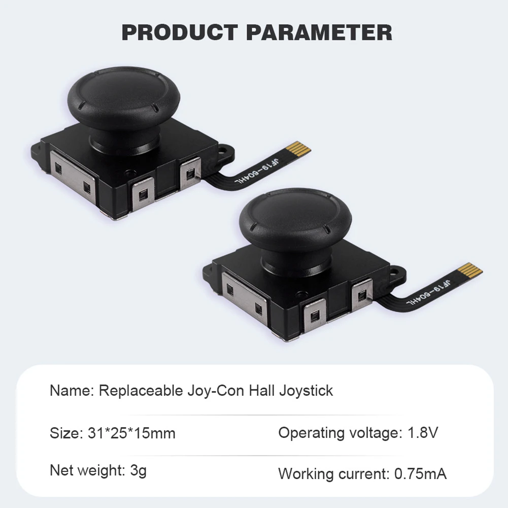 Joystick à effet Hall pour Nintendo Switch/Lite/OLED Joycon, bâton de pouce analogique sans dérive, bâton électromagnétique, 1/2 pièces