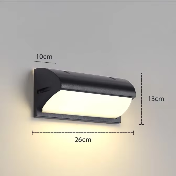 Led udendørs lys vandtæt  ip65 bevægelsessensor lys led udendørs væglampe udendørs belysning  ac85-265v udendørs væglamper: Lysegrå / Rød / 4w
