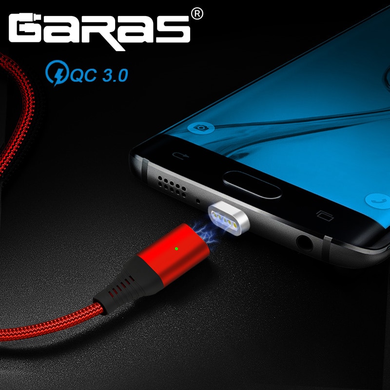 GARAS QC3.0 kabel magnetyczny rodzaj USB C Port szybkie ładowanie/kabel robić transmisji danych USB-C kabel robić telefonu typu C