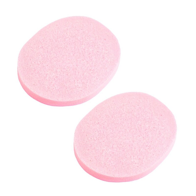 2 Stuks Cosmetische Ovale Roze Spons Facial Wassen Cleansing Pads