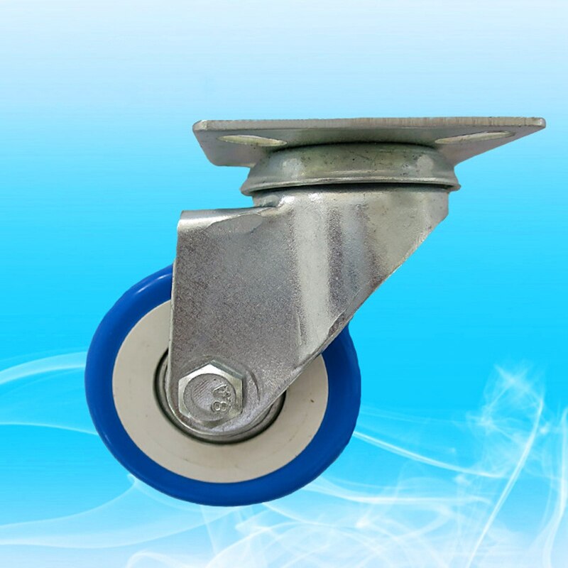 Pacote 8 2 polegada Rodas Rodízios Placa Giratória Rodízios em Azul