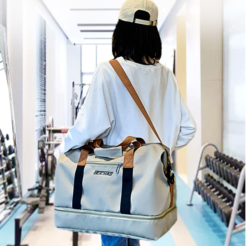 Vrouwen Sport Sporttas Mannen Grote Fitness Handtas Waterdichte Training Reistas Licht Gewicht Schoudertas Sac De Sport 3 kleuren