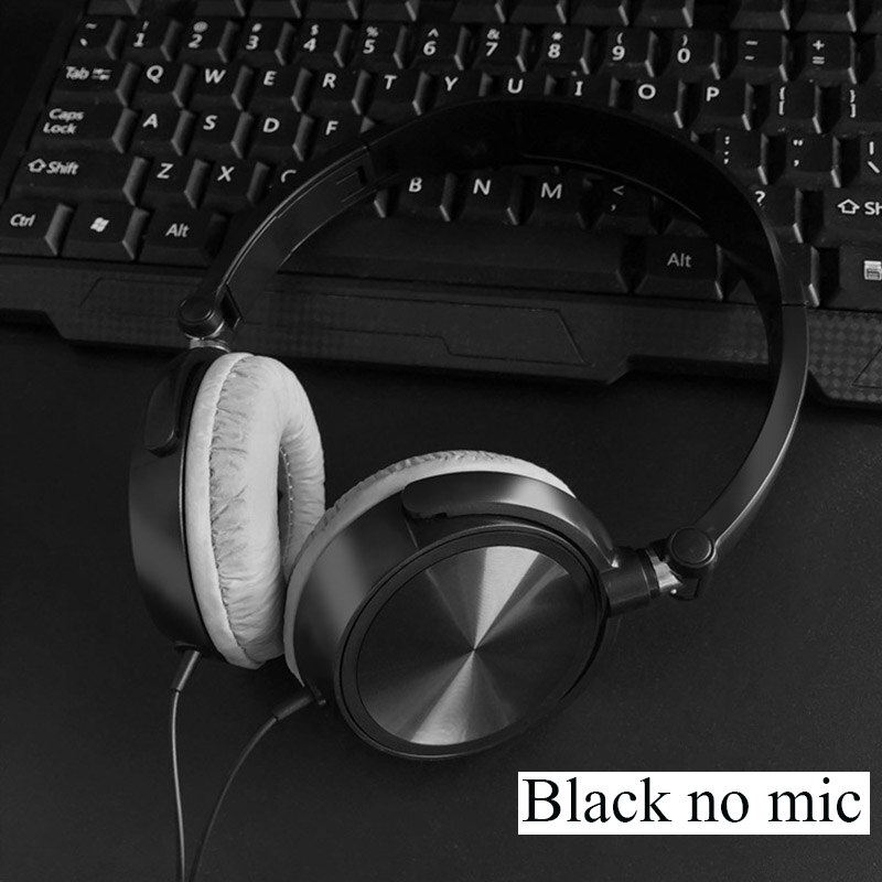 Headset Over-Ear Wired Game Oortelefoon Gaming Hoofdtelefoon Diepe Bas Stereo Voor Pc Laptop Gamer Game Oortelefoon: Black no mic