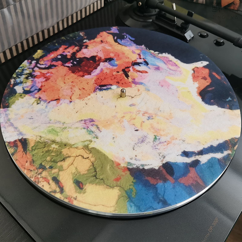 Alfombrilla antideslizante de fieltro para tocadiscos, alfombrilla para placa giratoria de vinilo LP, reemplazo de Audio, accesorios DIY, alfombrilla gruesa para tocadiscos audiófilos, 1 ud.