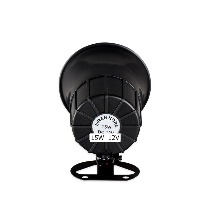Anti-theft Speaker Alarm Host High-pitched Alarm DC12V High Decibel 110DB Plastic Black Angle Adjustable Security Protection