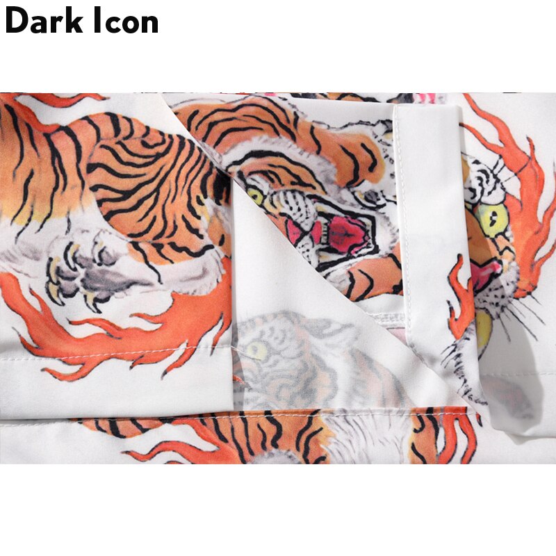Dark Icon – chemise imprimée tigre pour hommes et femmes, Streetwear d&#39;été décontracté, collection