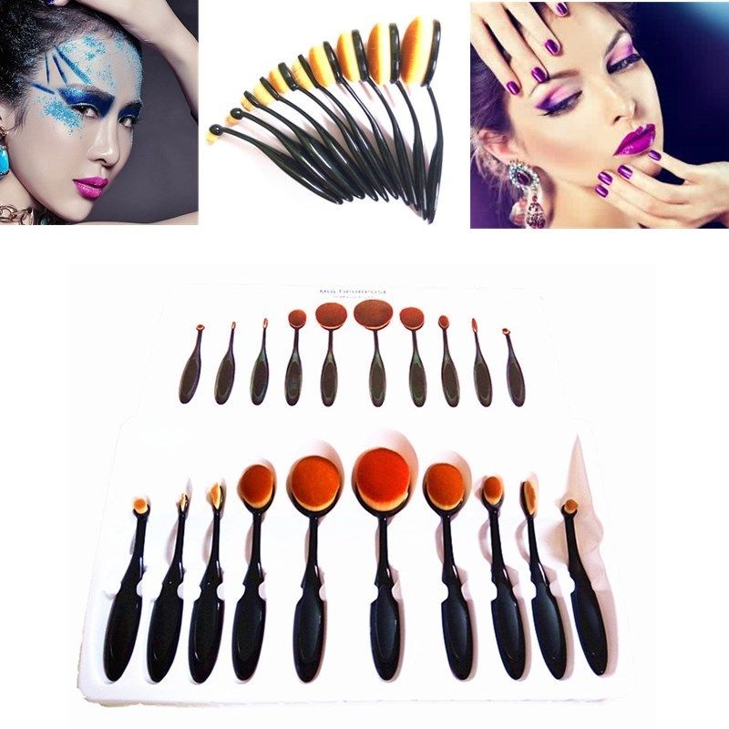 1 stk makeup børste tandbørste stor størrelse 16cm bløde makeup børster foundation ovale børster makeup værktøj børste sæt
