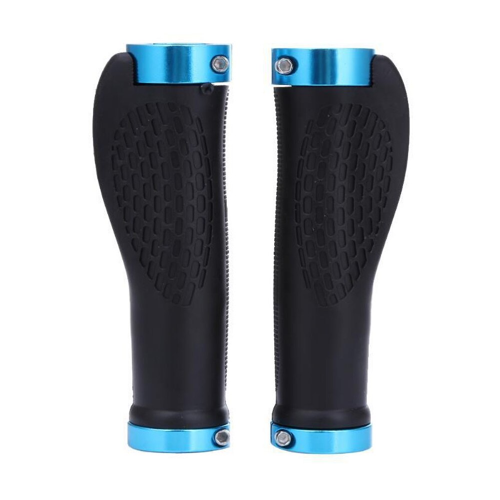 1 paire de ruban de poignée de guidon en caoutchouc pour vtt, antidérapant, verrouillage, accessoires de cyclisme: Blue
