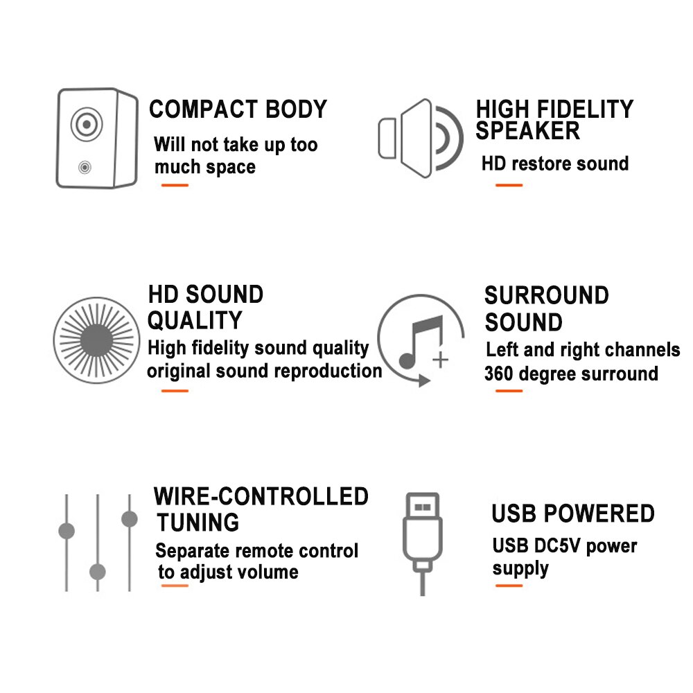 Luidsprekers computer USB speaker mini sound bar voor PC TV met aanpassen volume колонки tronsmart