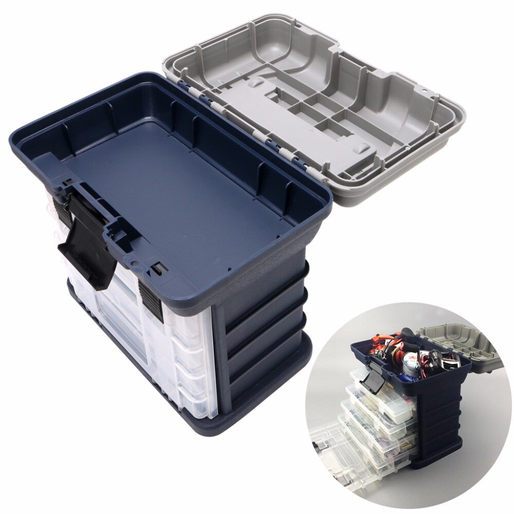 5 Layer Fishing Tackle Box Plastic Handle Fishing Boxes Carp Fishing Tools27RD