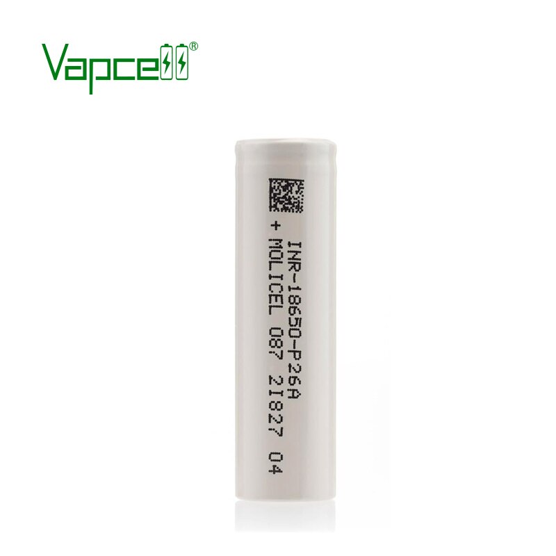 Vapcell Original P26A 18650 2600mAh 25A Flashlight/power tools battery li-ion rechargeable Molicel cell batteries