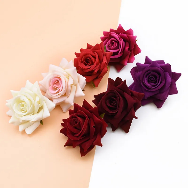 30/100PCS Kunstbloemen voor Kerst Woondecoratie Bruiloft Bruids Accessoires DIY Krans Een Cap Zijden rozen: S / MULTI