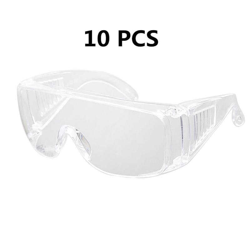 2/5/10PCS PC-Safety Glasses Eye Protection Anti-Dust&amp;Shock Goggles Transparent Eyepiece Chemical Gafas Proteccion In stock: 10pcs