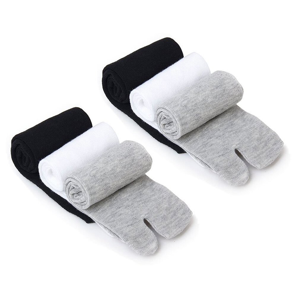 3Pairs Socks Men Women Kimono Flip Flop Sandal Split Toe Tabi Ninja Socks &T8