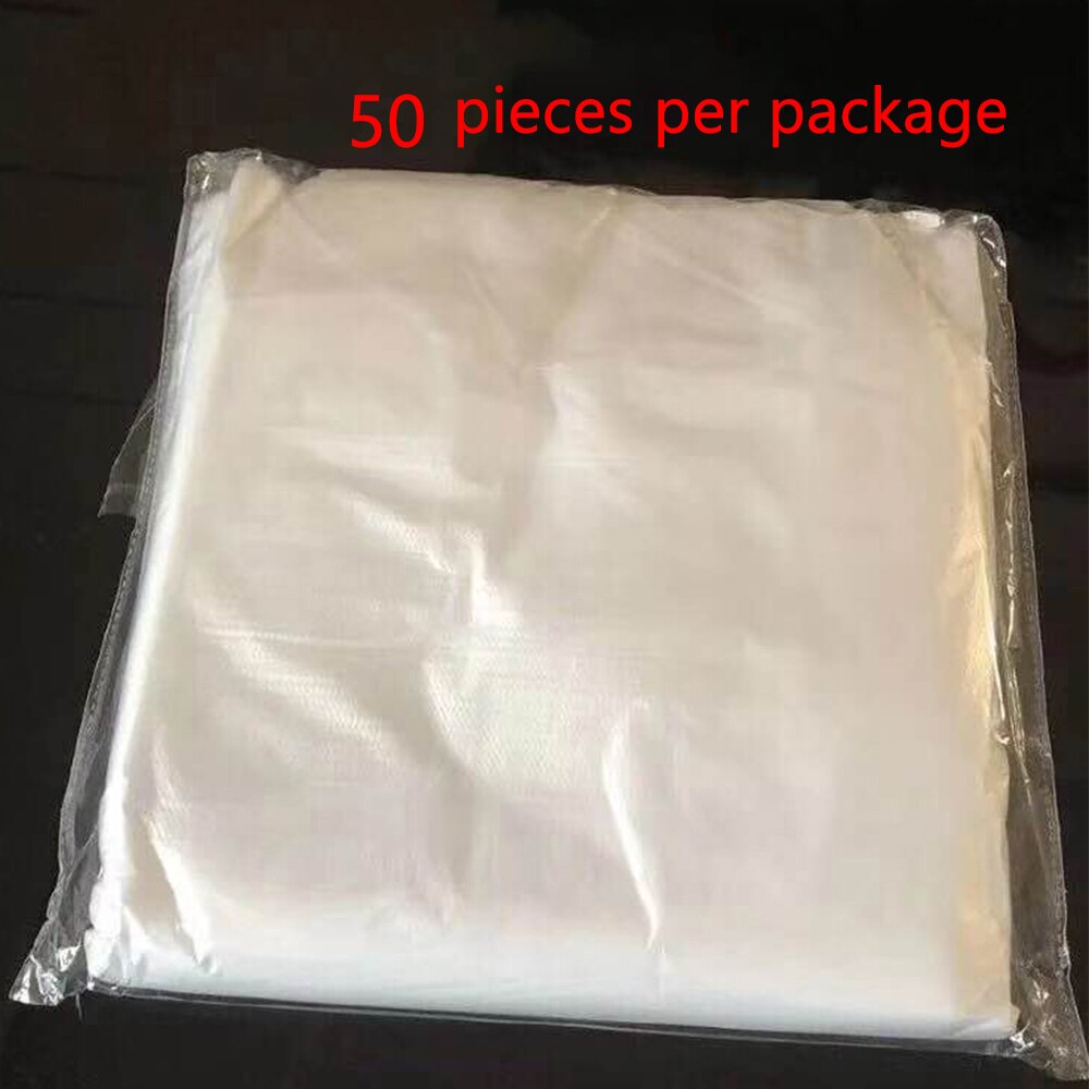 50/100 Pcs Disposable Hairdressing Capes PE Waterproof Apron Cutting Perm Dye Hair Cape Barber Transparent Hairdressing Cloth: 50 pieces