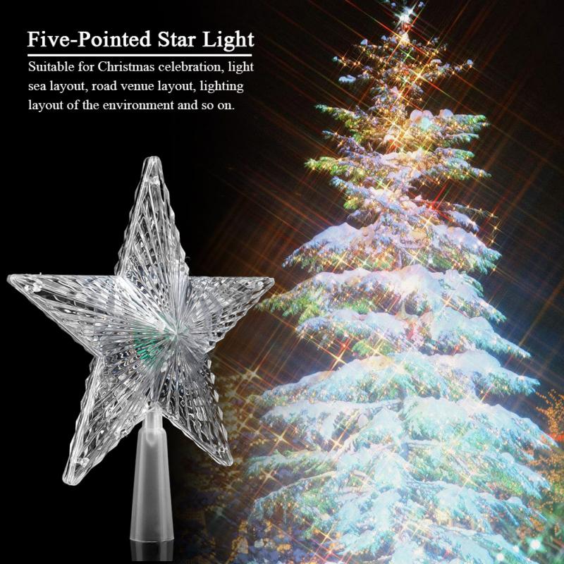 Kerstverlichting Outdoor Ster Lichtslingers Gekleurde Vijfpuntige Ster LED Chrismas Boom Licht voor Xmas Tree Party Decoratie
