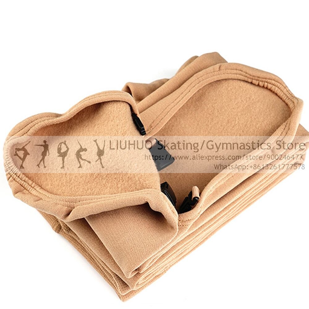 Calcetines de patinaje sobre hielo para niñas y mujeres, medias de de Color Nude para Ballet, salón de baile y Patinaje