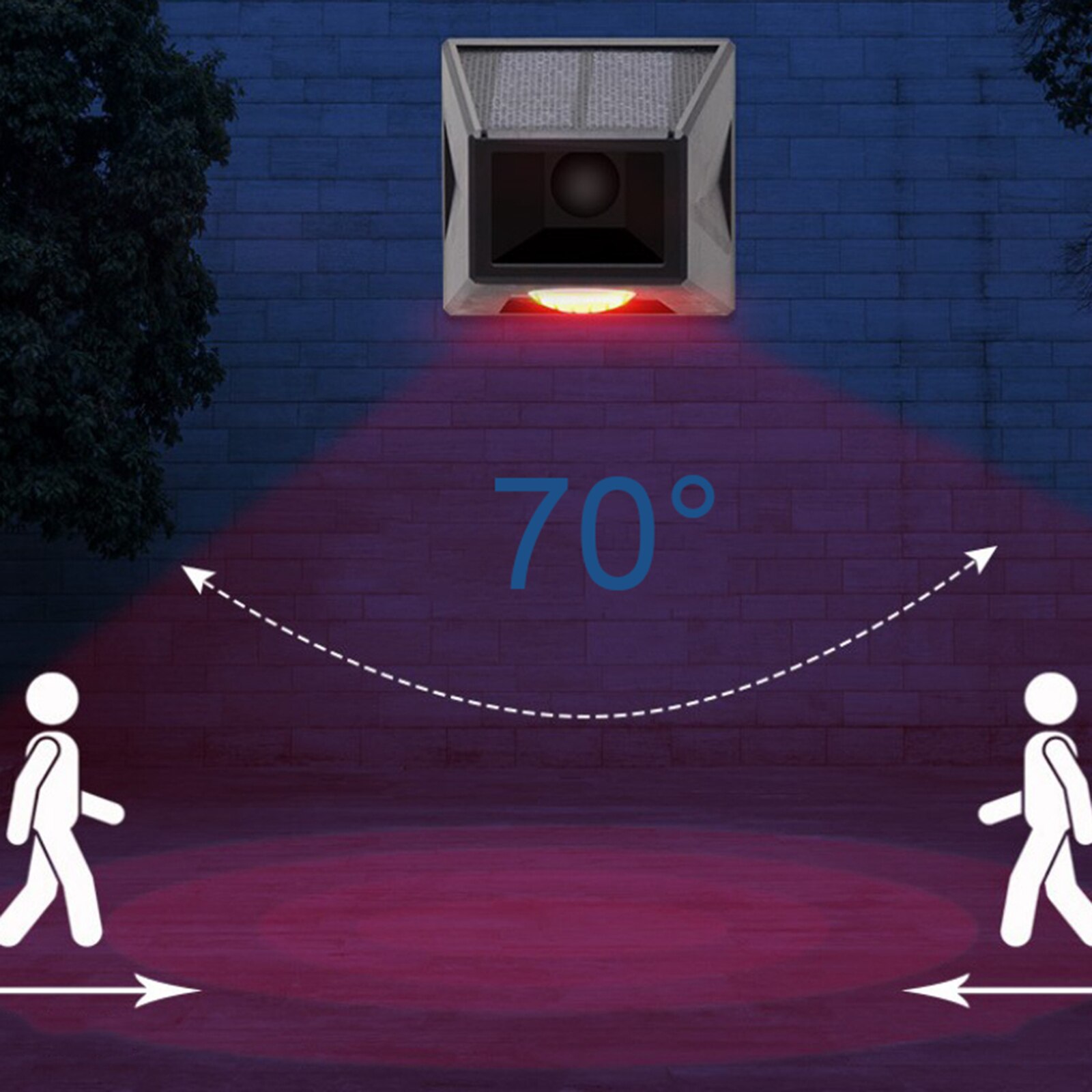 Solar Alarm Motion Sensor Alarm with Remote Control Sound Flash Waterproof Warning Strobe Outdoor Security Siren System