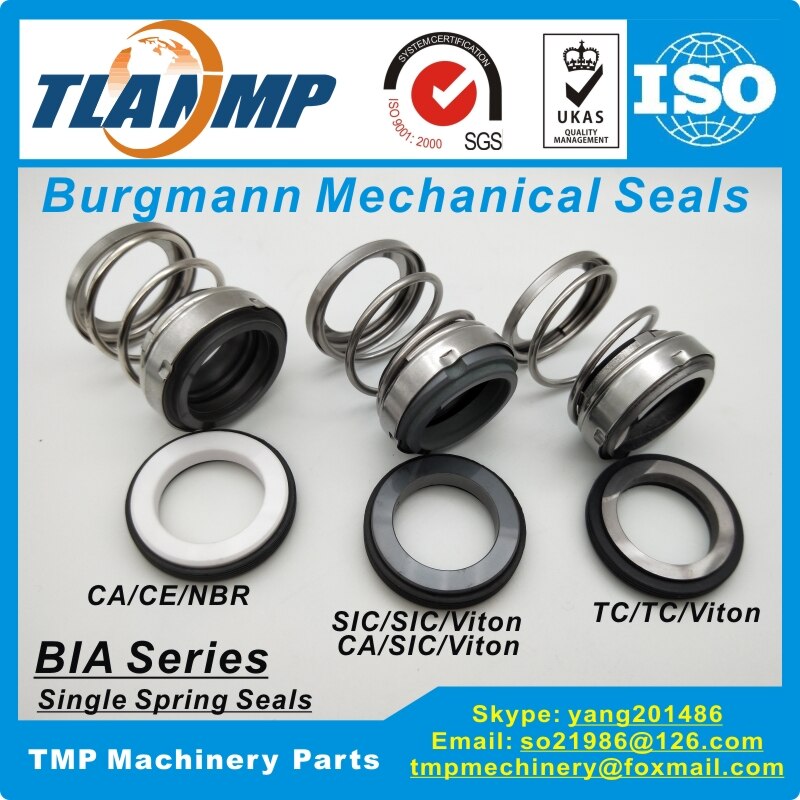 BIA-50 Bia/50 Burgmann Mechanical Seals -Rubber Hieronder Waterpomp Seal (Materiaal: CA-CE-NBR, CA-SIC-VIT, SIC-SIC-VIT, TC-TC-VIT)