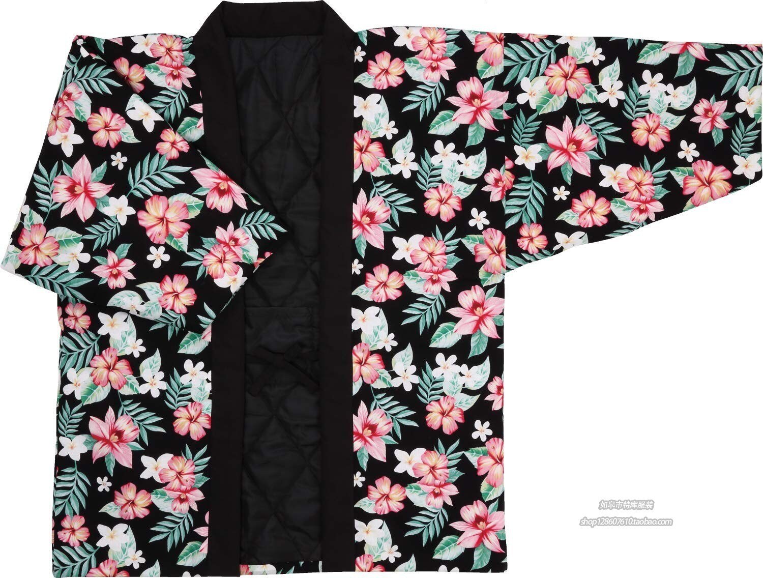 Cárdigan tipo Kimono con relleno de algodón para invierno, chaqueta japonesa cálida, holgada, estilo Hanten, abrigo Haori, ropa para el hogar, W036