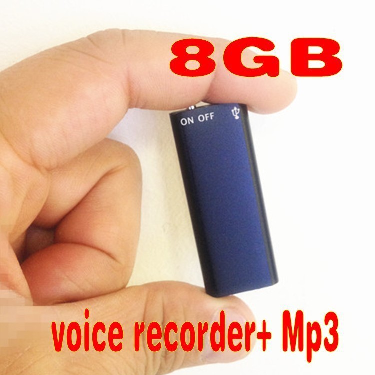 ! De Lichtste Gewicht, En Kleinste, 2 In 1 Mini 4 Gb/8 Gb/16 Gb Digital Audio Voice Recorder 13 Uur + Mp3
