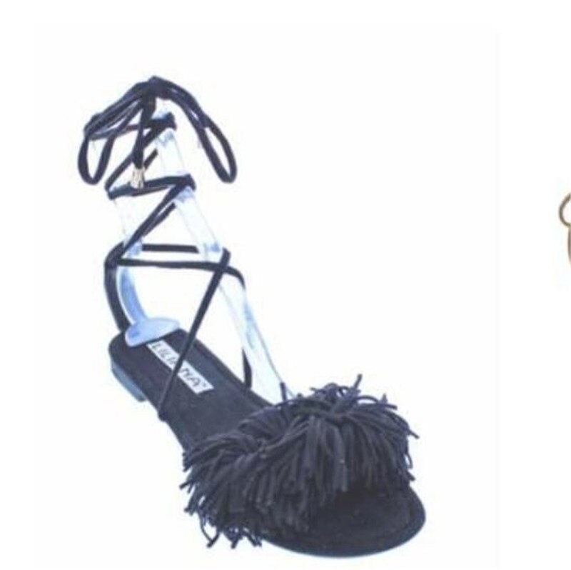 Gladiador sapatos femininos verão sandálias borla plana sandlas senhoras tornozelo cinta peep toe sapatos de praia ao ar livre vestido sandálias femininas