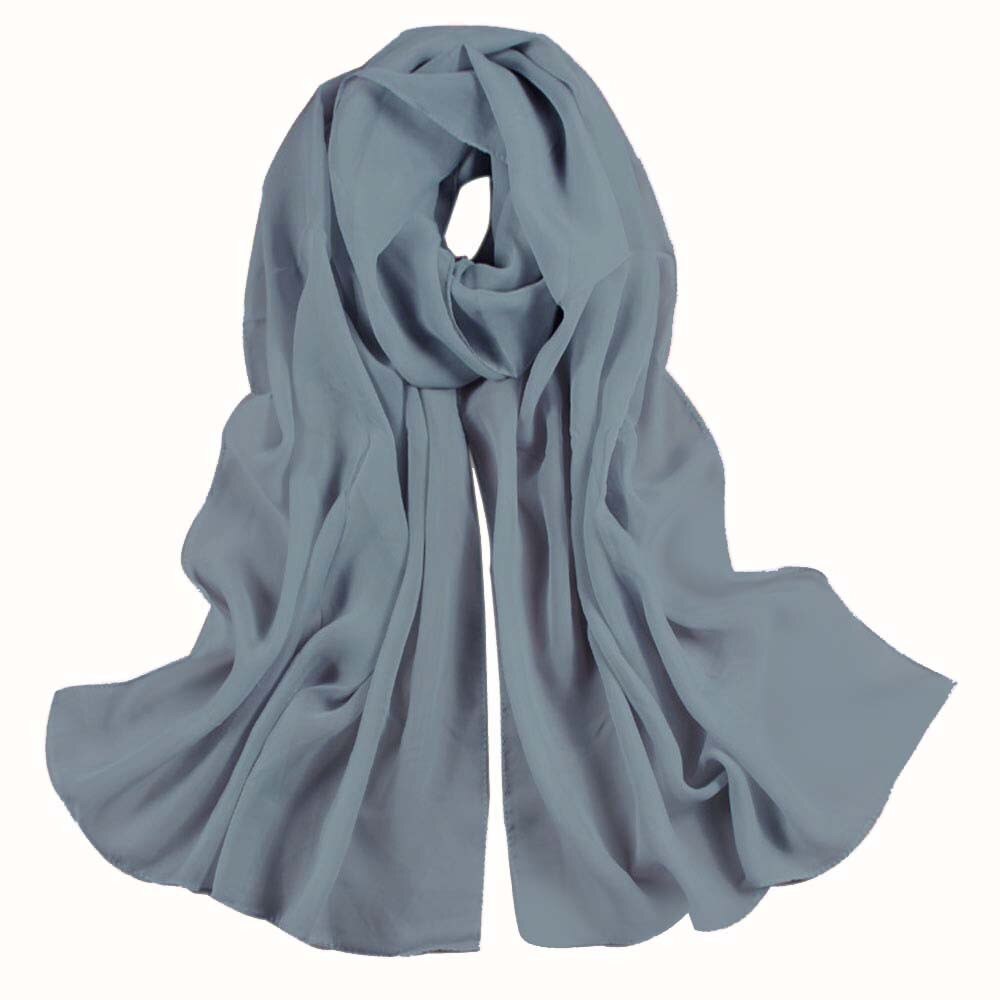 Halsduk kvinnor gul lång mjuk tunn wrap lady sjal chiffong halsdukar enfärgade strand halsdukar för tjejer och kvinnliga foulard femme