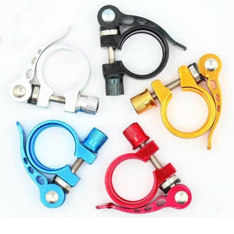 Aluminum Alloy Seatpost Clamp Quick 25.4 28.6 31.8 34.9mm MTB Bike Cycling Saddle Seat Post Clamp Quick Release Spare Parts