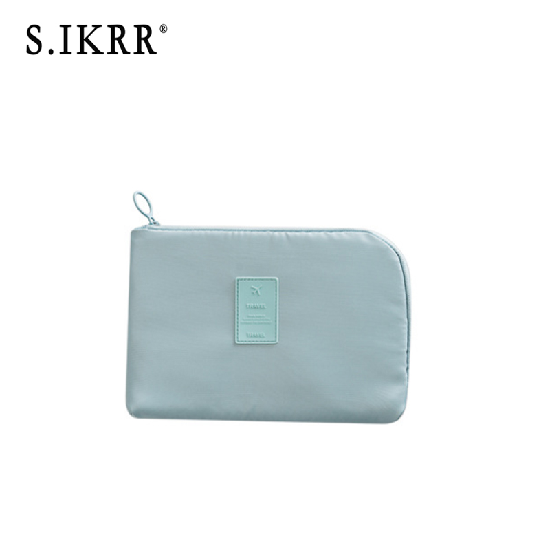 S.IKRR Women Portable Travel Bag Packing Cubes Multi-function Accessories Digital Charger Packge Organizer Small Bag Multicolor: Style1-GrayBlue