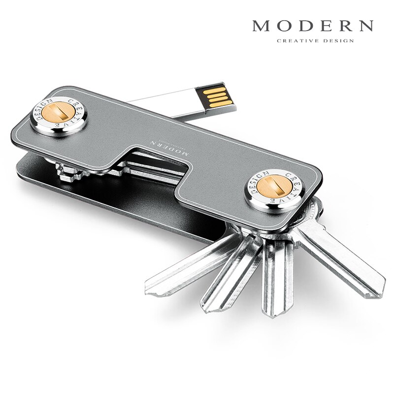 Moderne-Brand Aluminium Sleutel Portemonnee Diy Sleutelhanger Sleutelhanger Key Organizer