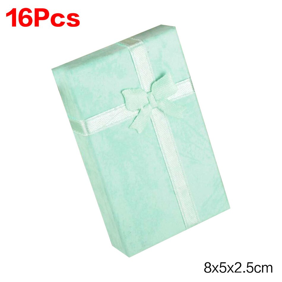 16 teile/los Schmuck Kasten 8x5cm Schwarz Halskette Kasten für Ring Kasten Papier Schmuck Kasten Verpackung Armbinde ohrring Anzeige: Blau