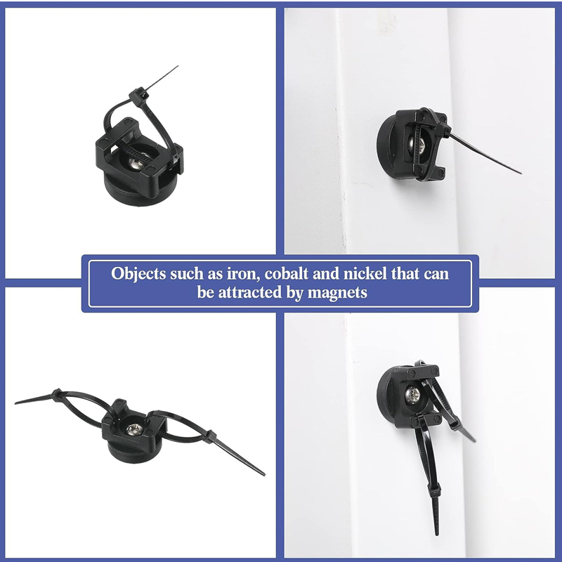Magnetic Zip Tie Mount Multipurpose Cable Holder, Wire Management Bases, Cable Tie Mount, 22mm, 31mm, 43mm