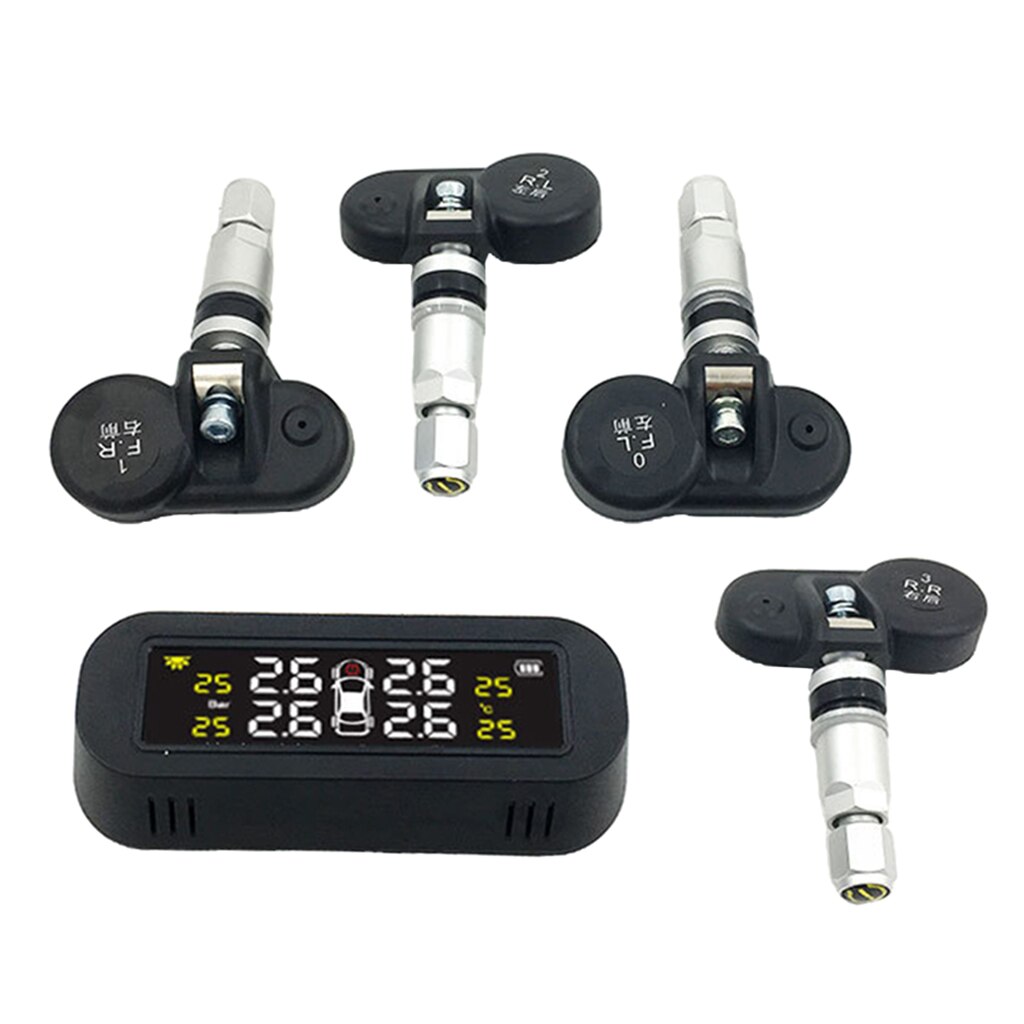 Solar TPMS Car Tyre Pressure Monitoring & 4 Wireless Internal Sensors Tester