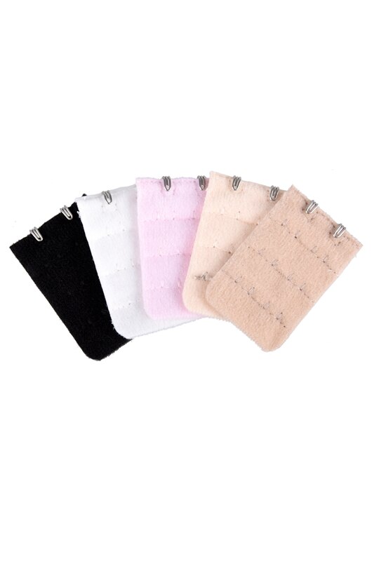 5 stuks 2 haakjes bh verlengbandjes lichtroze beige wit voor dames: Default Title