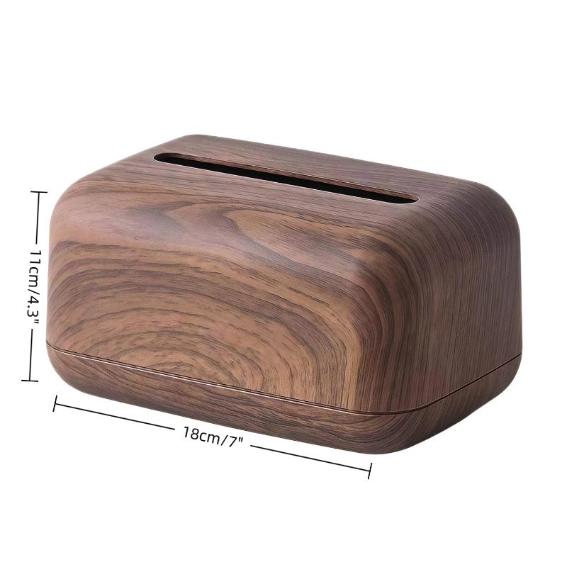 Chinese-style Simple Walnut Color Tissue Box Household Solid Wood Living Room Storage Carton Wooden Tissue Storage Box