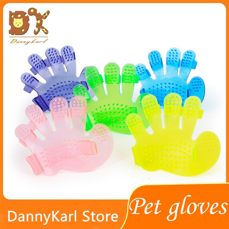 DannyKarl Kat Hond Palm-vormige Huisdier Bad Borstel Vijf vingers Borstel Hond Bad Levert Hond Wassen Borstel Handschoen voor dier