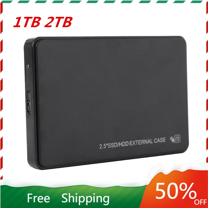 Externe Festplatte 2.5" USB 3.0 SATA 1TB 2TB HDD - Tragbare SSD für Laptop Mac Desktop