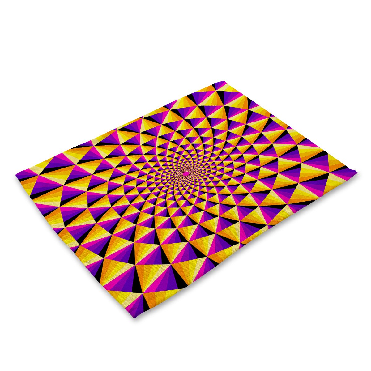 Psykedelisk bordmatte mandala dekkebrikker til spisebord rektangel lin kjøkken dekorasjon tilbehør bord dekkebrikker: Mg0038-6