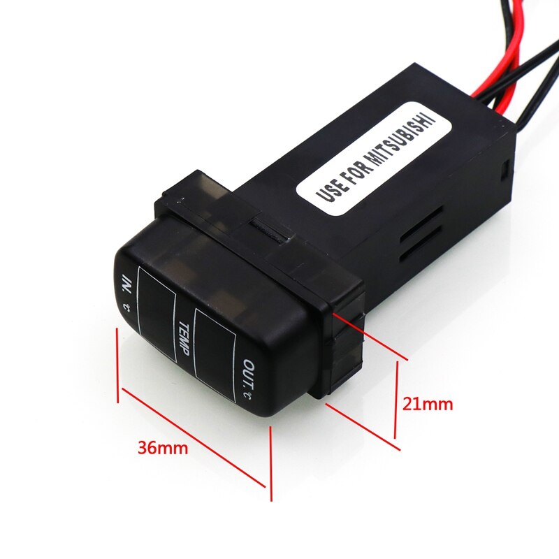 Dual Temperatuur Display Binnen En Buiten De Auto Dual Temperatuur Sensor Voor Mitsubishi Asx Lancer Outlander Pajero