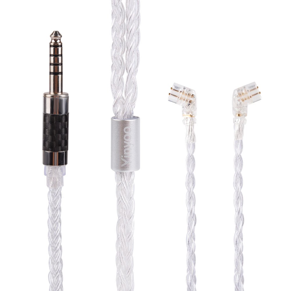 Cable chapado en plata de 16 núcleos Yinyoo, Cable de actualización de 2,5/3,5/4,4mm con MMCX/2PIN/QDC para BLON BL-01 BL-03 KZ ZAX ASX EDX TRN V90S: Amarillo profundo