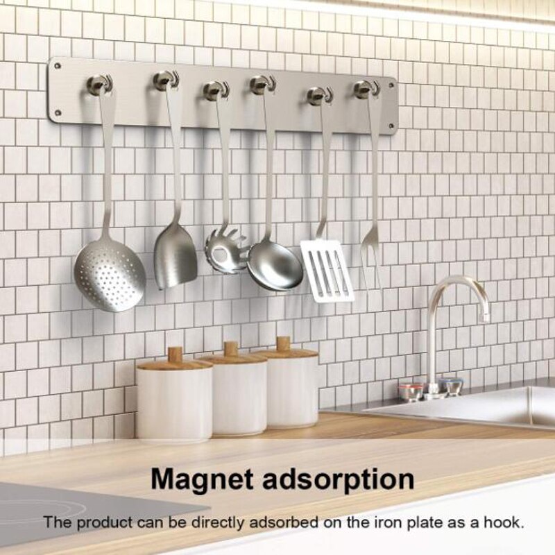 10Pcs Powerful Magnetic Hook Wall-mounted Hanger Hook Heavy Magnet Hook Kitchen Wardrobe Household Storage Tools