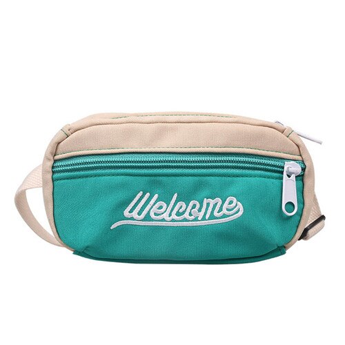 Neue Nette freundlicher fanny Pack lässig knapp Druck Hüfte miserabel Tasche Crossbody Geldbörse Einstellbare Band für Jungen Mädchen Große Kapazität taille Pack: Grün