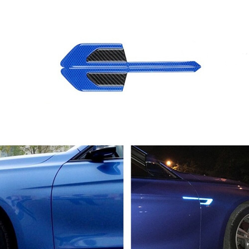 2 stuks/set anti-botsingswaarschuwingsmarkering voor fiets, vrachtwagen, motor, auto, reflecterende strip, veiligheidsstickers voor auto's, wielfolie, waarschuwingstape