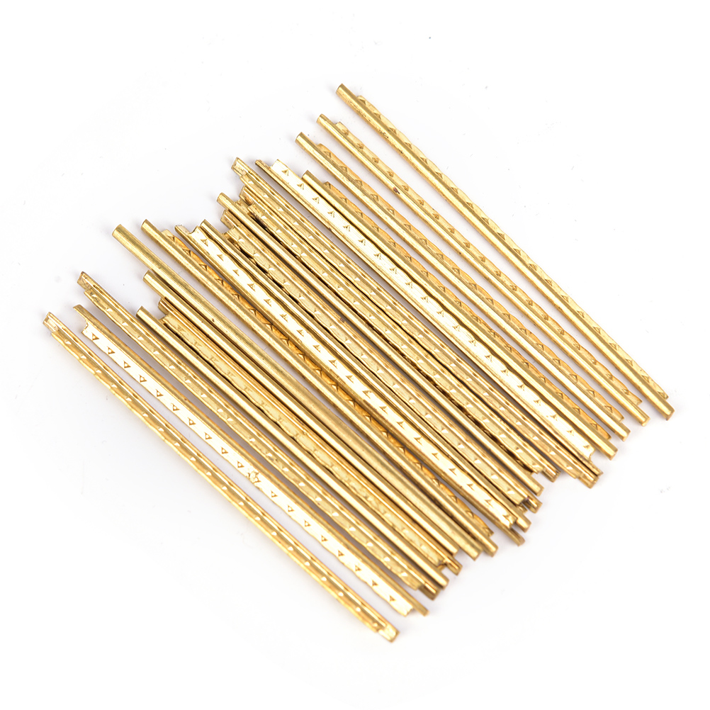 19 pezzi di tasti per chitarra classica in ottone Set di cavi per chitarra acustica larghezza 2.2mm 2.0mm