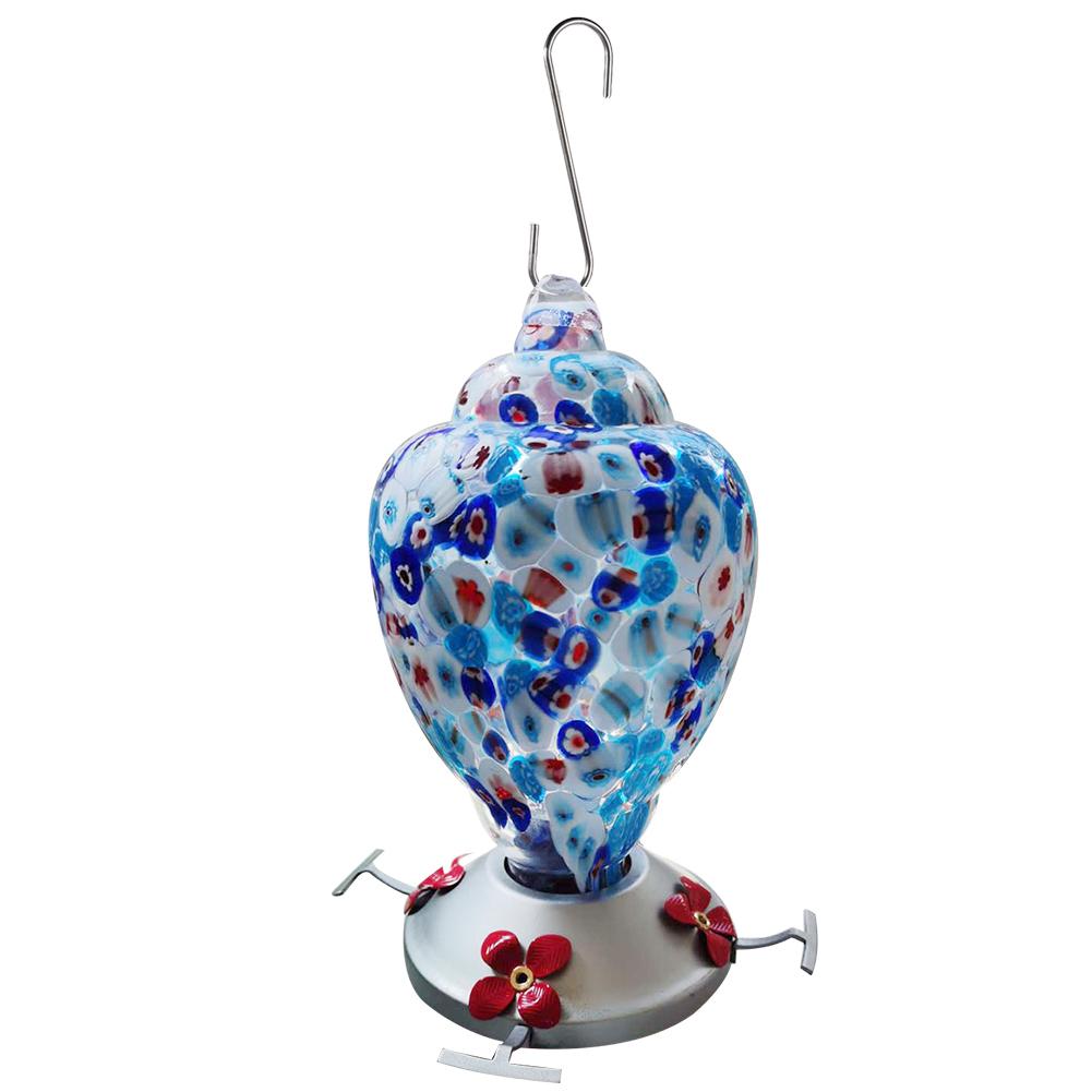 Bird Feeder Hummingbird Feeder Bird Perch For Outdoors Patio Hand Blown Glass Hummingbird Feeder Muhabbet