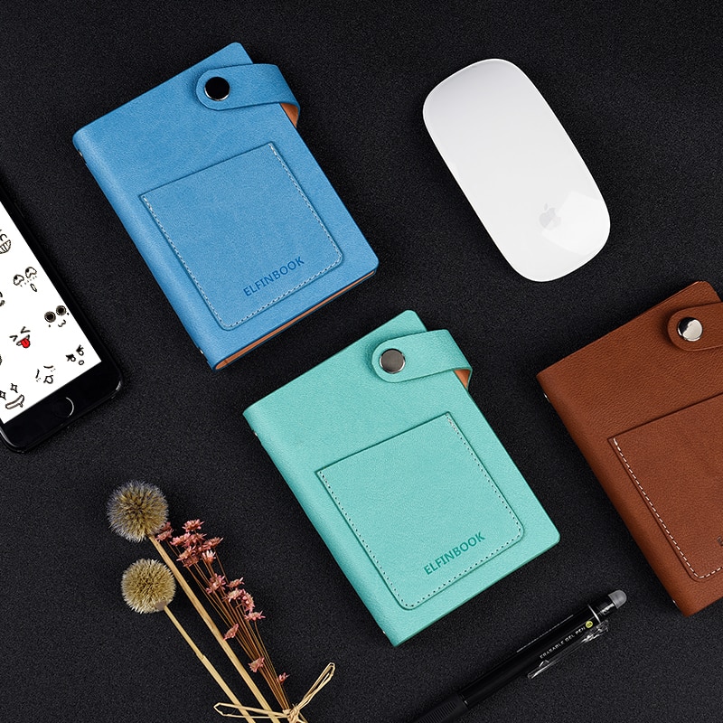 Elfinbook Mini Smart Reusable Notebook Diary Notepad Vintage Leather Elinbook Paper Note Book Stationery Traveler Journal