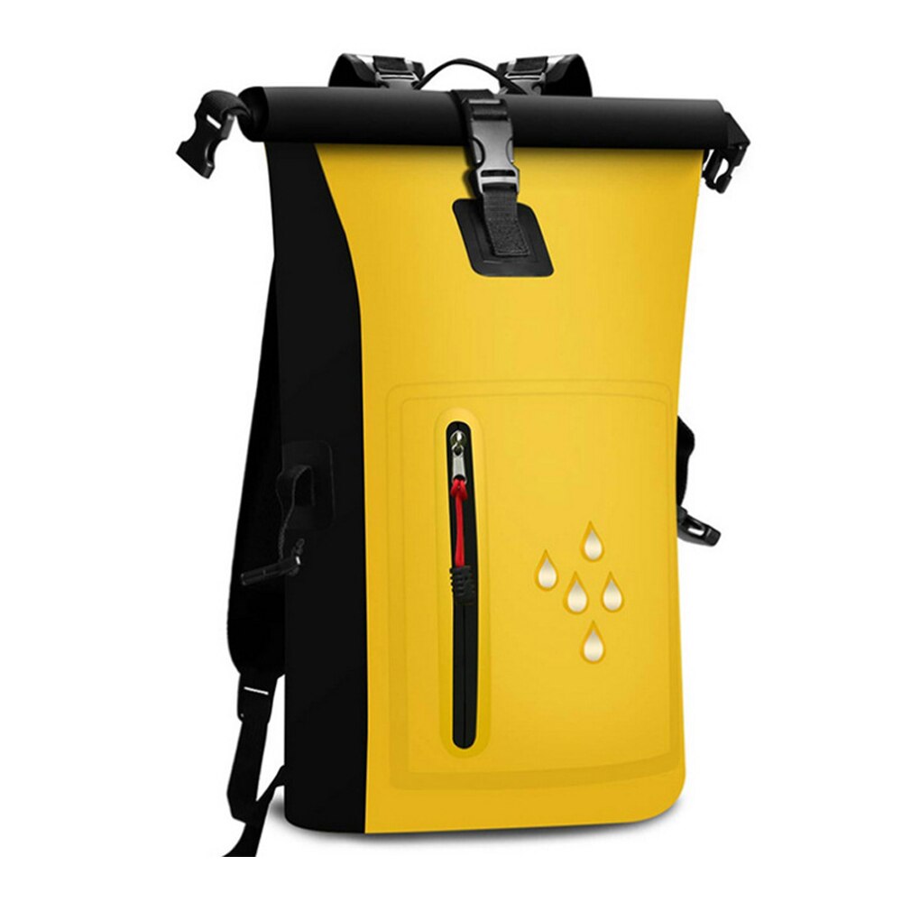 Mochila impermeable de PVC con doble hombro, impermeable, reflectante, impermeable, para pesca: Yellow