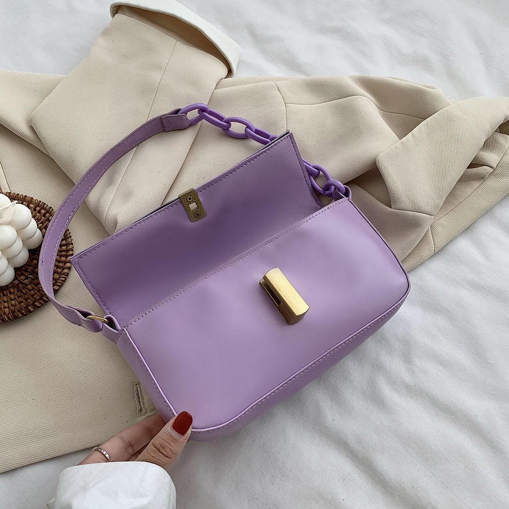 Décontracté en cuir PU fronde sac à main sac à main femmes chaîne épaule sac à bandoulière populaire Simple femme sac quotidien