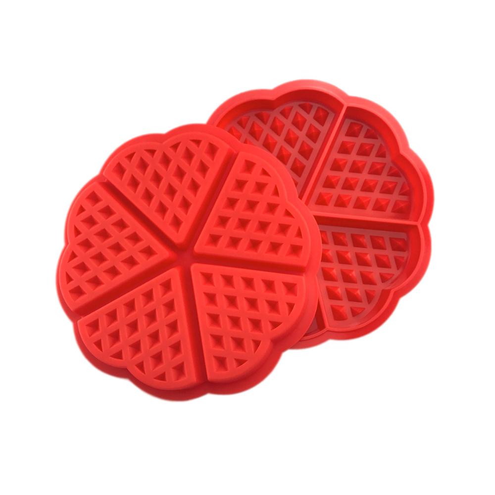 5 cavity Silicone Waffle Mold Kitchen Bakeware DIY Desserts Baking Mousse Cake Moulds Pan Tools