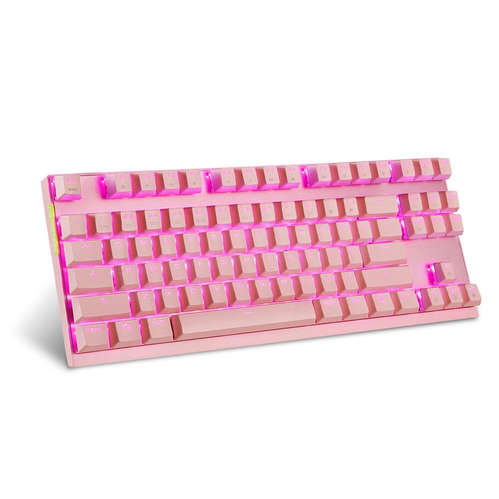 Motospeed USB Wired 87 Key Gaming Mechanical Keyboard RGB Backlit Russian Spanish for Computer Laptop Mac Windows Android